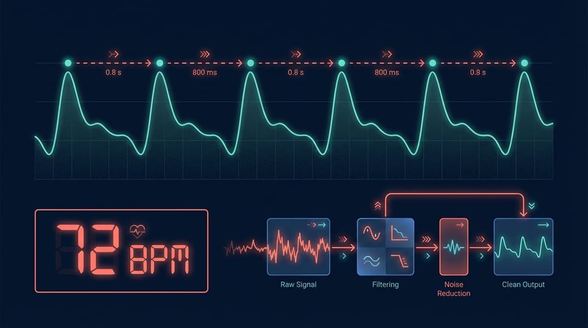 PPG Heart Rate Measurement: Algorithms, Accuracy, and Practical Implementation