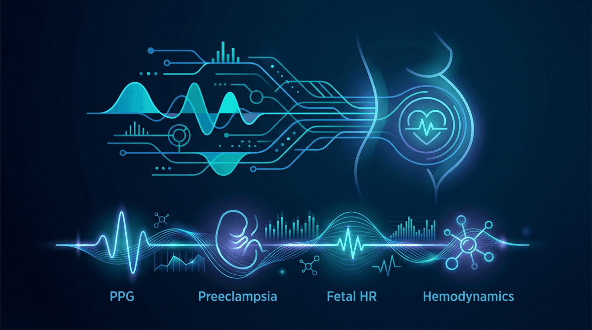 Maternal Health Monitoring via PPG During Pregnancy: Preeclampsia, Fetal HR & Hemodynamic Assessment