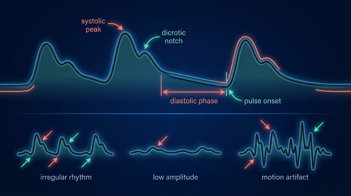 PPG Reading Interpretation Guide: Normal Waveforms, Abnormal Patterns, and Signal Quality