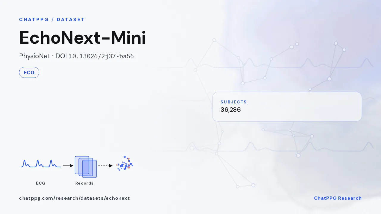 EchoNext-Mini: ChatPPG research summary card