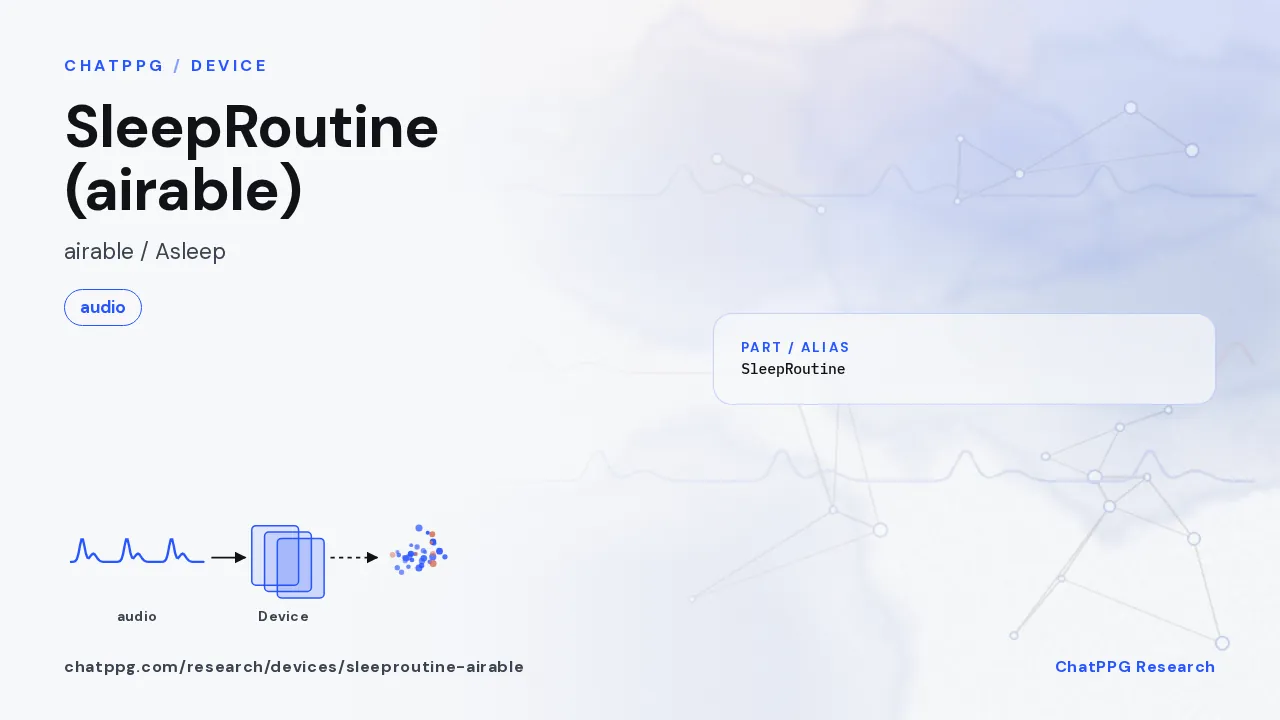 SleepRoutine (airable): ChatPPG research summary card