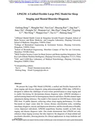 Figure or first page from the LPSGM (Large PSG Model; flexible-channel EEG/EOG/EMG sleep staging + clinical screening; ZJU / Hangzhou Seventh People's Hospital) source